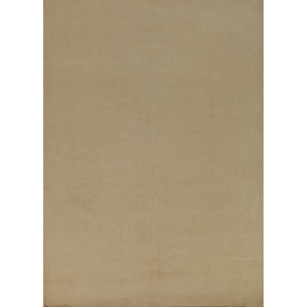 Solid Modern Gabbeh Oriental Area Rug Handmade Wool Carpet - 6'8" x 9'5"