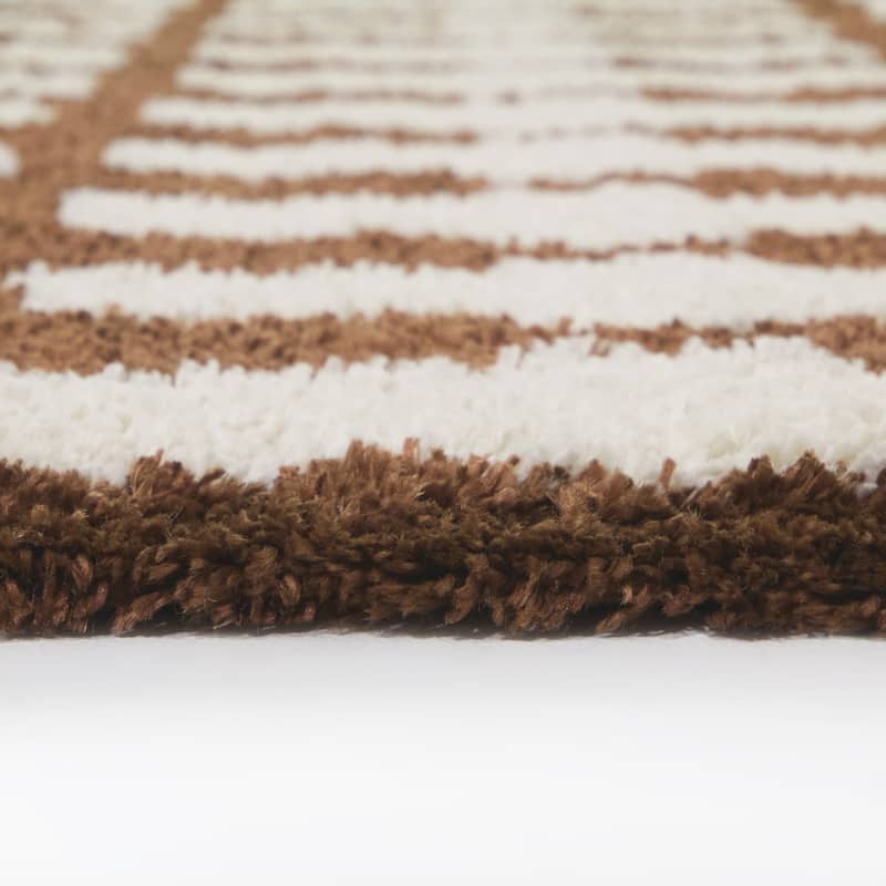 Adelia Geometric Grid Area Rug