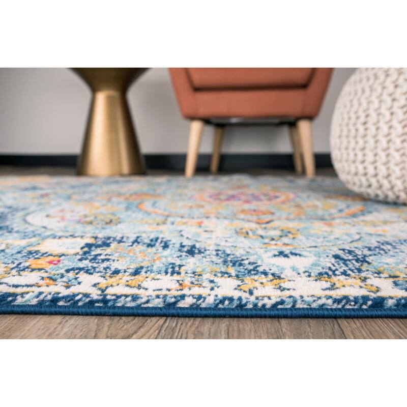 The Curated Nomad Sunset Distressed Vintage Bohemian Rug