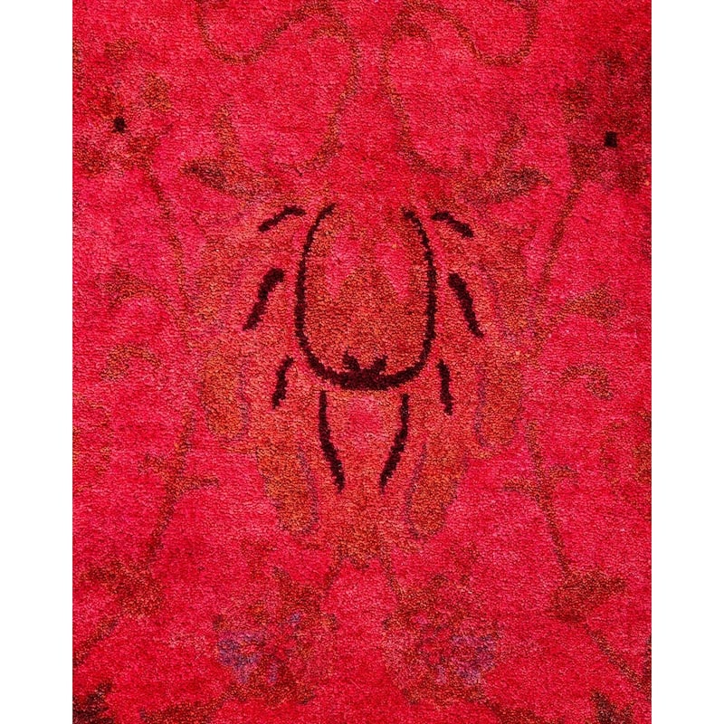 Overdyed, One-of-a-Kind Hand-Knotted Area Rug - Pink - 4' 8" x 7' 10"