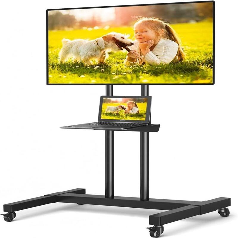 Rolling TV Stand - Black