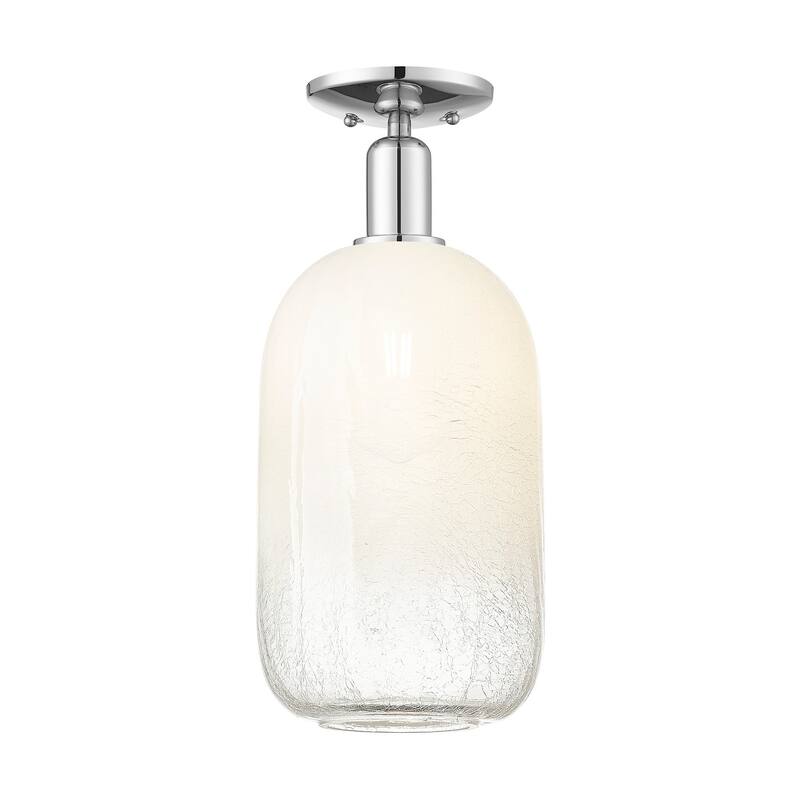 Innovations Lighting 716-1C-17-7 Brookhaven Cloche Semi-Flush - Polished Chrome / Opal