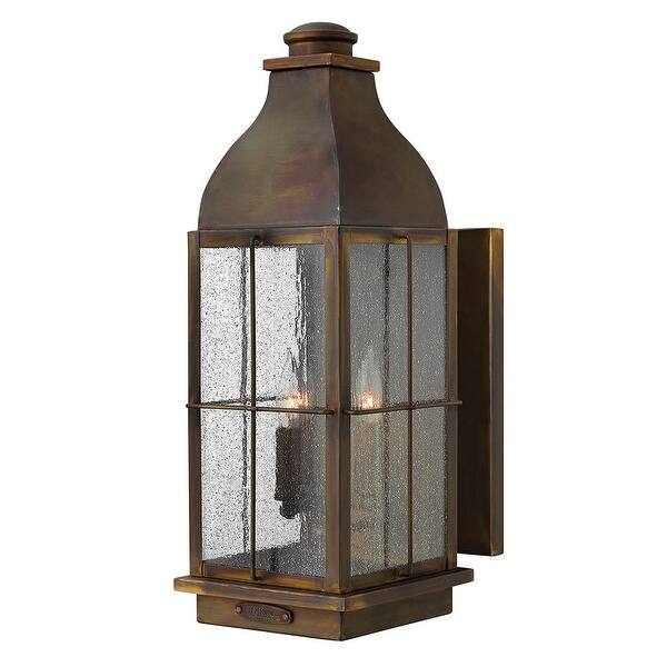 slide 2 of 2, Hinkley Lighting Bingham 3 Light 21" Tall Outdoor Wall Sconce with LED Sienna