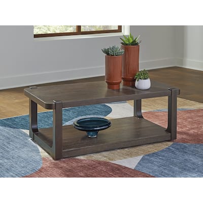 Signature Design by Ashley Breckington Brown Coffee Table - 50"W x 26"D x 18"H