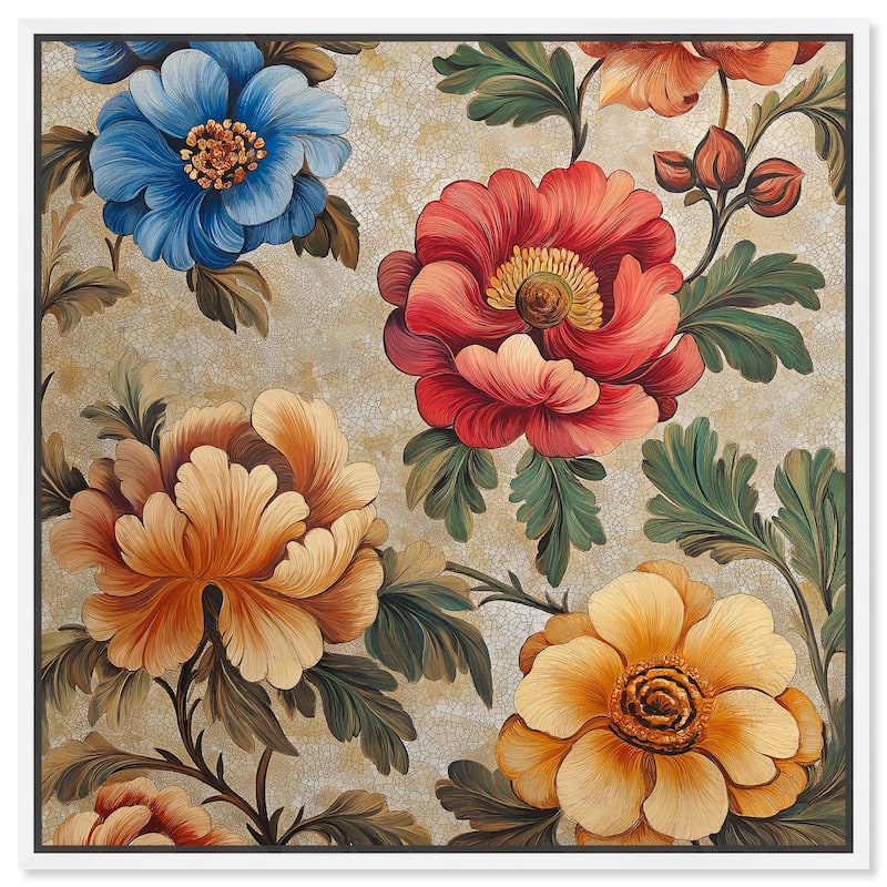 Golden Gardenia I Canvas by Art Remedy - 24" x 24" - White