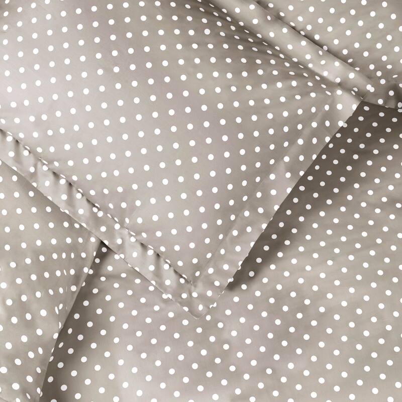 Superior Thread Count 600TC Polka Dot Cotton Blend Duvet Cover Set