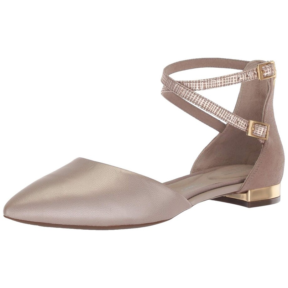 rockport ankle strap flats
