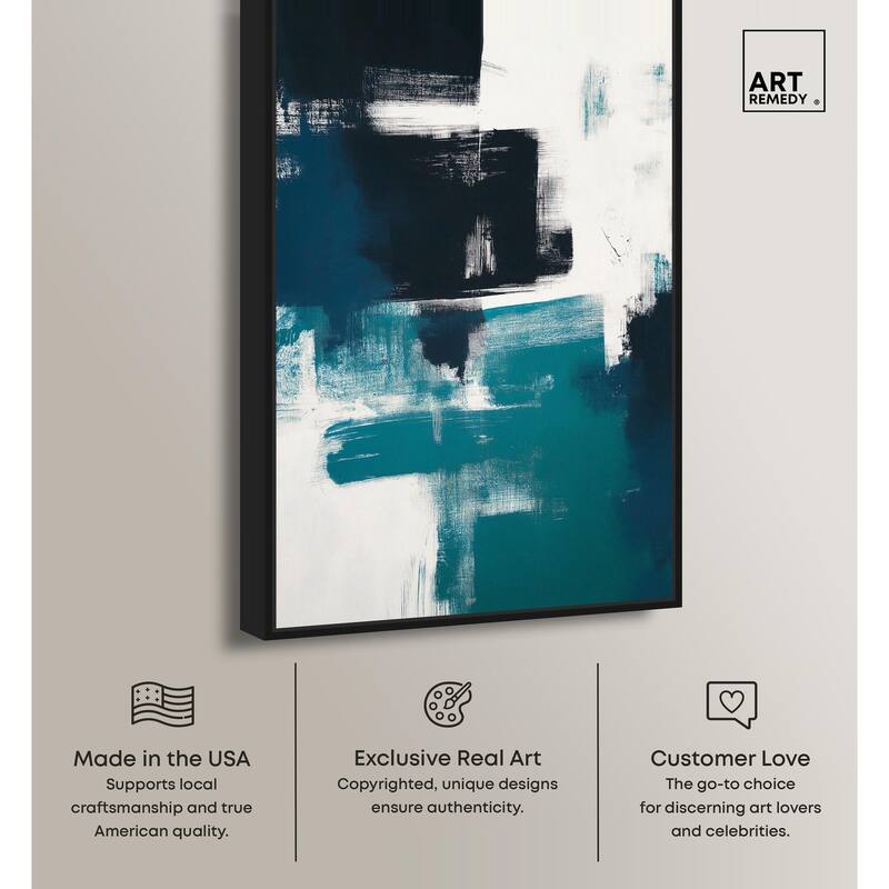 Weight of Teal II Canvas by Art Remedy