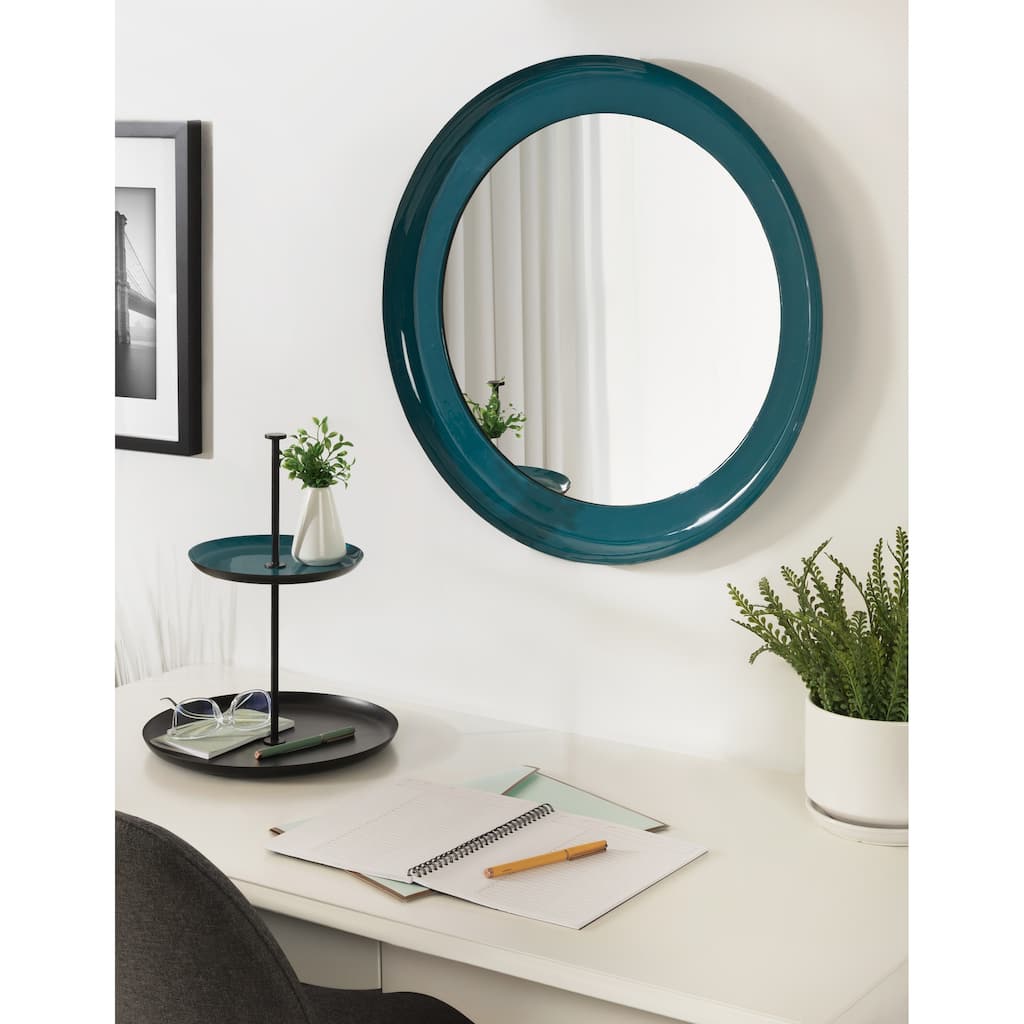 Kate and Laurel Laranya Round Wall Mirror