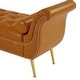 preview thumbnail 46 of 65, Armed Ottoman Bench PU Leather Bench Button Tufted Sofa Stool Bench Footrest Stoolfor Entryway, Living Room and Window