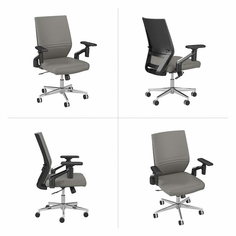 Laguna Mid Back Leather Office Chair by Bush Business Furniture