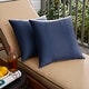 preview thumbnail 2 of 5, Sunbrella Navy Knife-edged Indoor/Outdoor Pillows, Set of 2