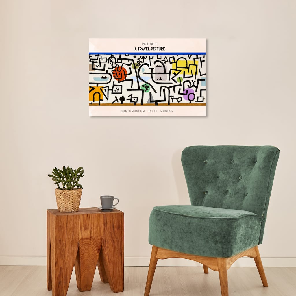 Wynwood Studio Abstract A travel picture White and Cream White Modern & Contemporary Wall Art Canvas Print
