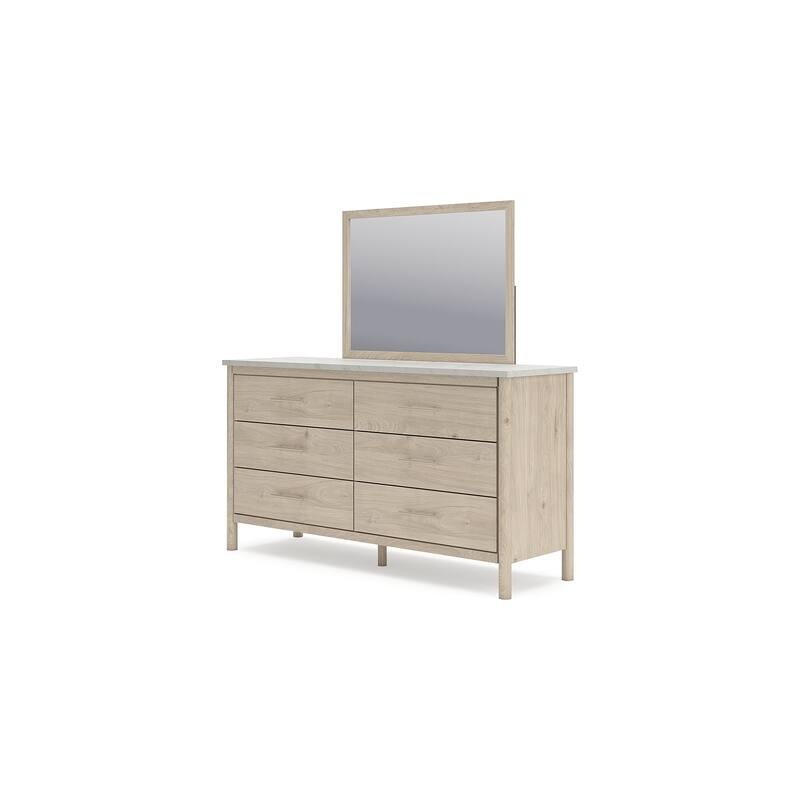 Signature Design by Ashley Cadmori Beige/White Dresser and Mirror
