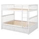 preview thumbnail 11 of 52, Solid Pine Convertible Bunk Bed with 2 Drawers, Fence Guardrail