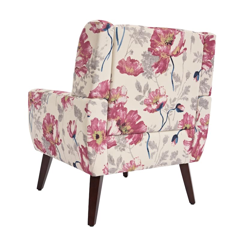 Modern Upholstered Faux Leather Tufted Armchair Linen Accent Chairs