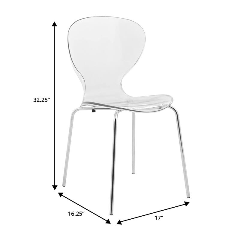 5-Piece Dining Set with 35-Inch Round Dining Table in White and 4 Side Chairs with Chrome Legs