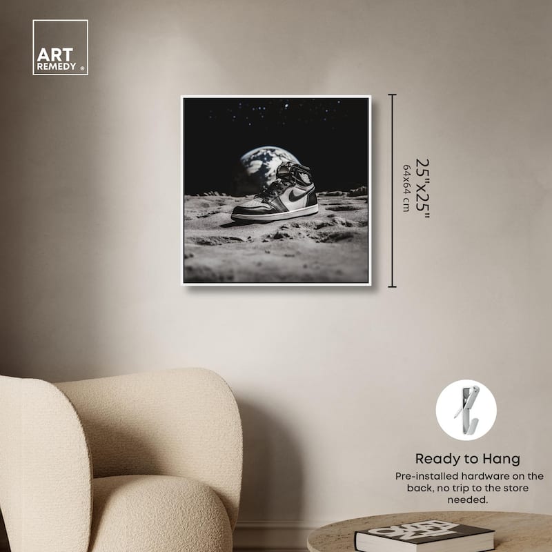 Moon Kicks Canvas by Art Remedy