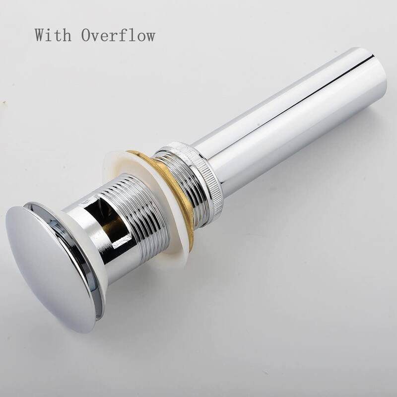 Chrome 3 holes two handles Waterfall bathroom Sink Faucet with brass pop up overflow Drain