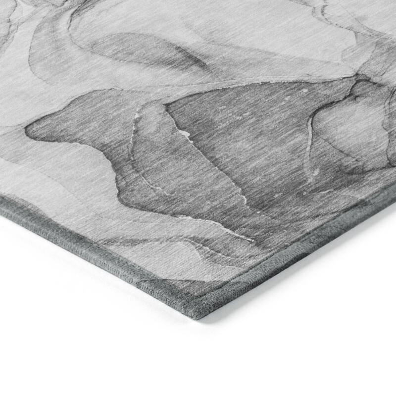 Alrim Contemporary Abstract Weather Resistant Blended Style Outdoor Rug