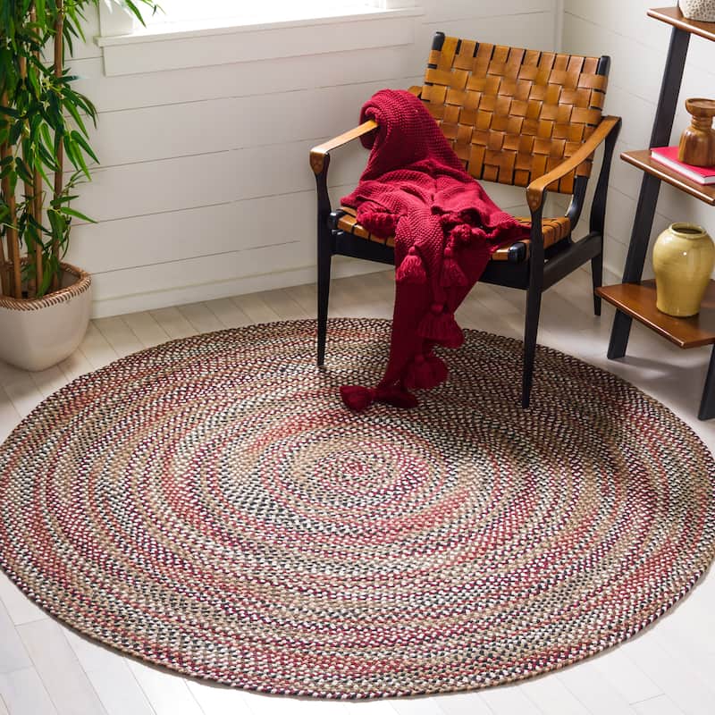 SAFAVIEH Handmade Braided Hisanori Flatweave Cotton Rug - 4' x 6' Oval - Ivory/Black