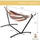 preview thumbnail 64 of 86, Double Cotton Hammock with Space Saving Steel Stand