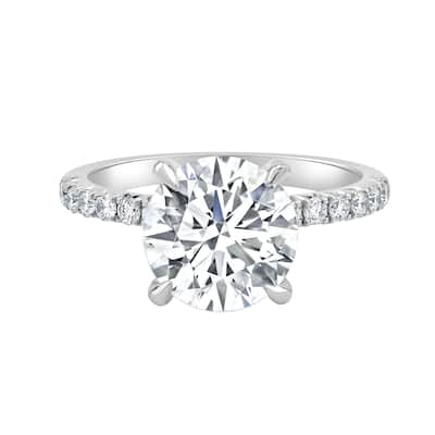 Auriya 14k Gold 5 2/4ctw Round Lab grown Nature's Inspired Diamond Engagement Ring (E-F VS)