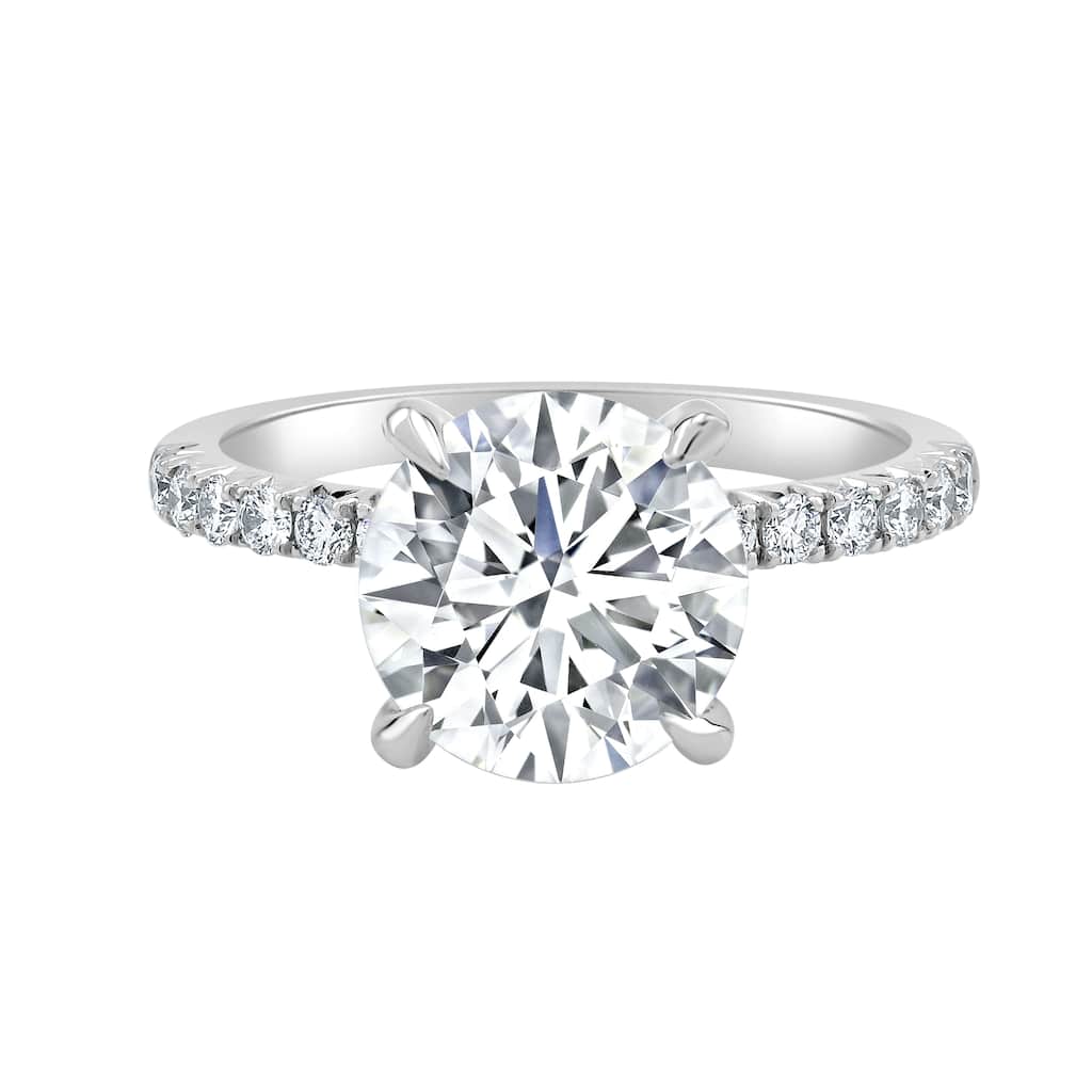 Auriya 14k Gold 5 2/4ctw Round Lab grown Nature's Inspired Diamond Engagement Ring (E-F VS)