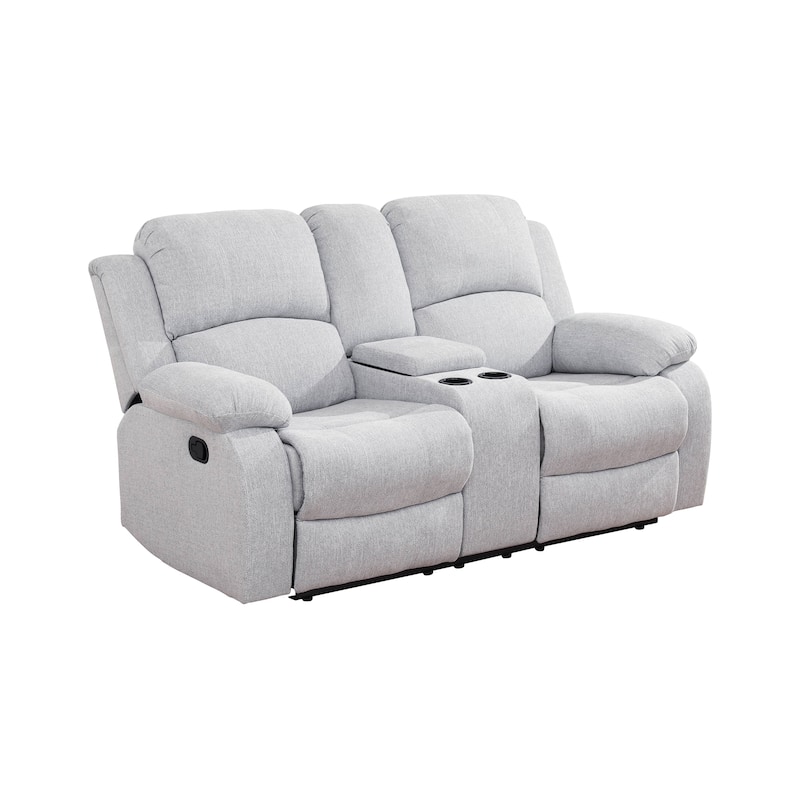 Grey Flannel 3-Piece Couch Living Room Sofa Set