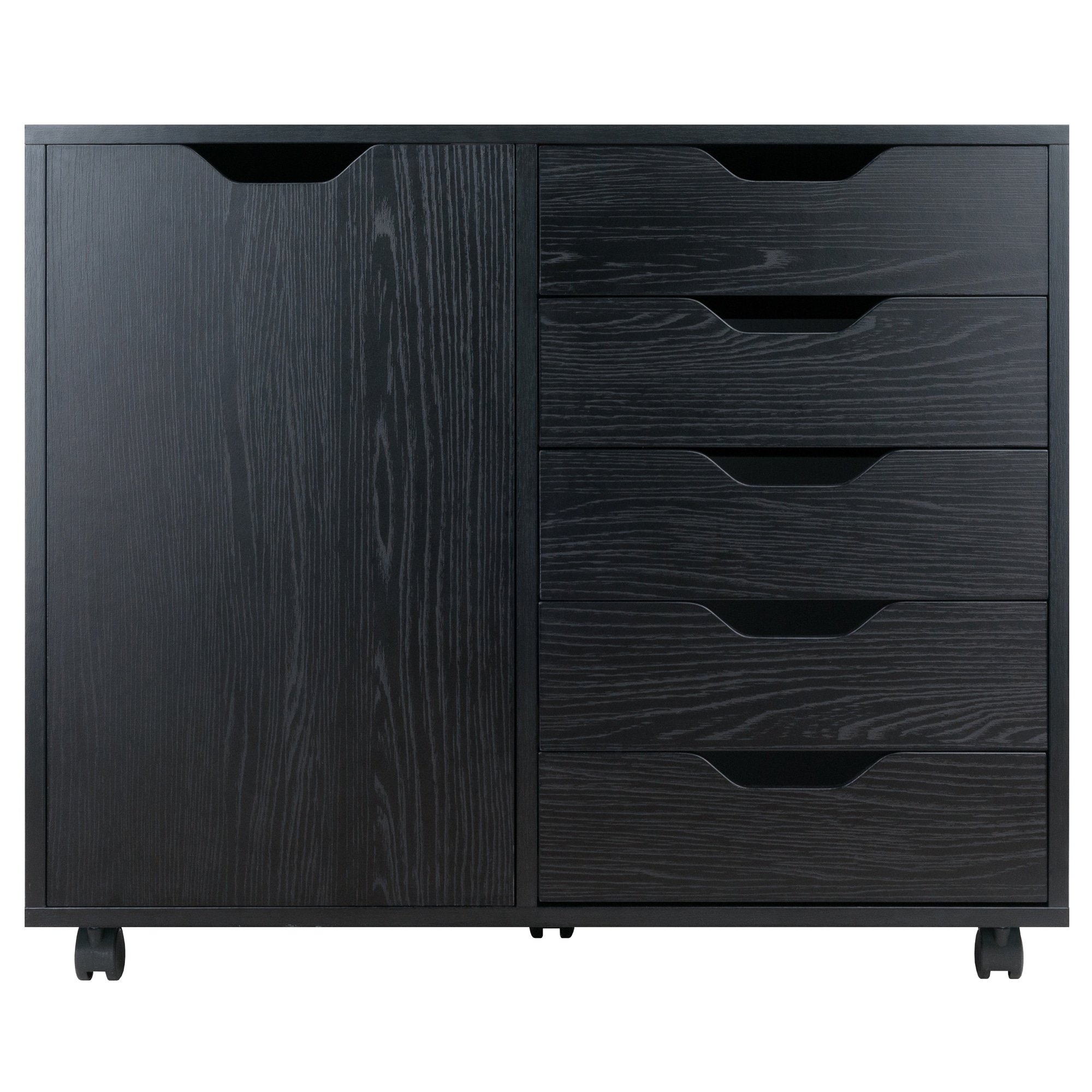 Shop 30 5 Black Elegant Halifax Rectangular Cabinet With Expanded Multi Drawer Storage Overstock 30018817