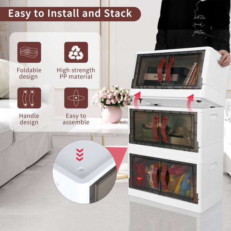 Plastic Storage Cabinet with Lids