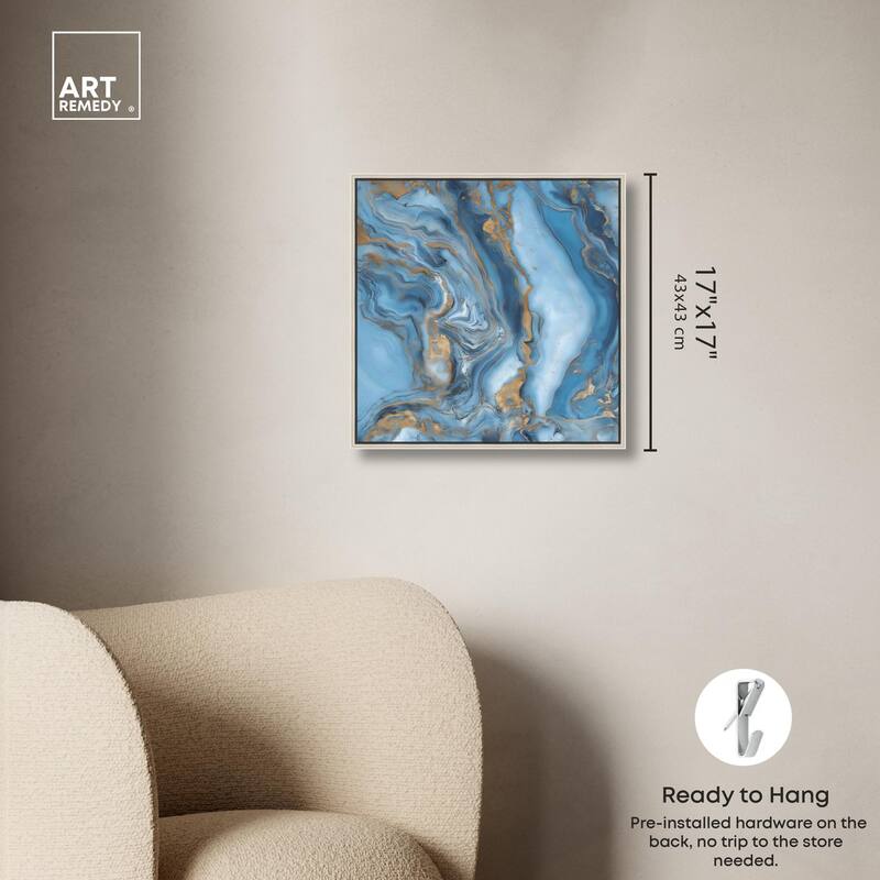 River Gold Canvas by Art Remedy