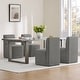 preview thumbnail 13 of 89, Spruce & Spring Charlotte Upholstered Dining Chairs with Casters Set of 2 Set of 4 - Grey