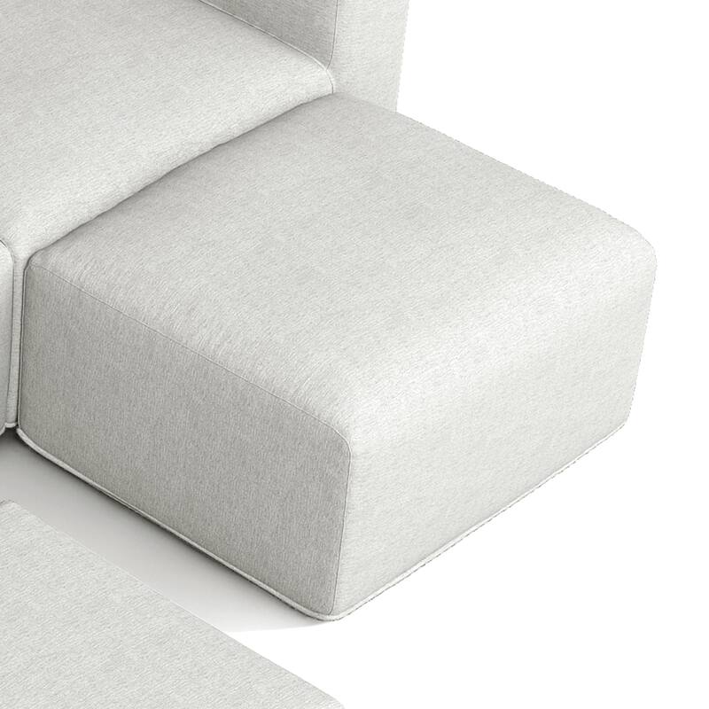 Outdoor No Assembly Patio Conversation Sets with Coffee Table, Ottoman