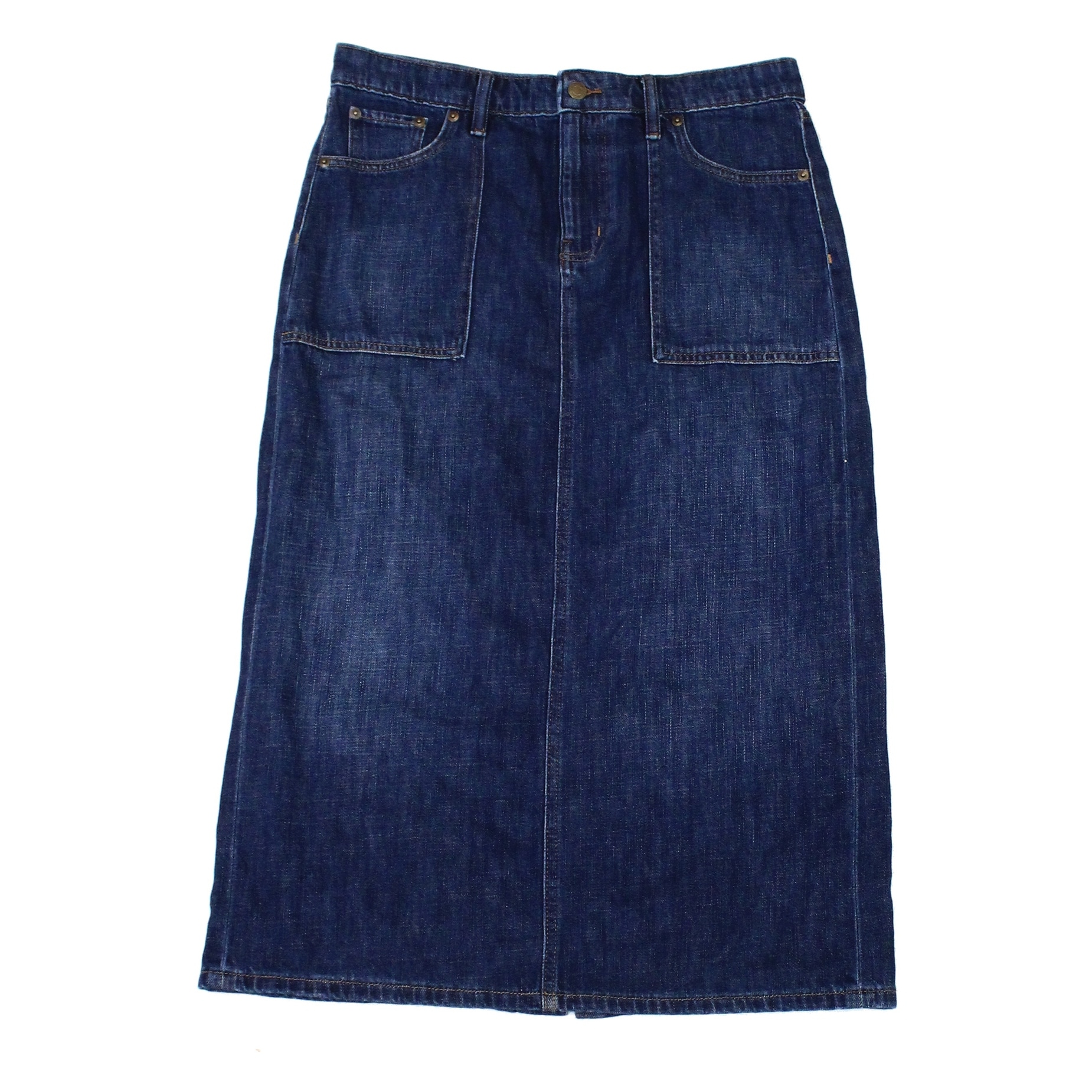 petite denim maxi skirt