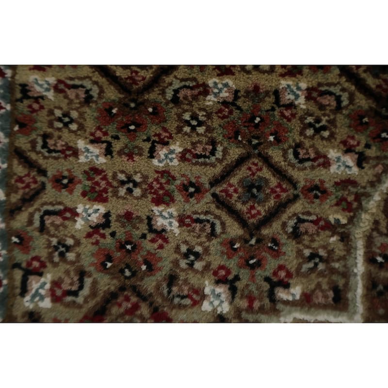 Hand Knotted Oriental 100% Wool Carpet Traditional Floral Black Tabriz-Mahi Area Rug - 12' 1'' X 8' 11''