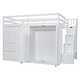 preview thumbnail 11 of 38, Full Size Wood Loft Bed with Built-in Wardrobes and Drawers