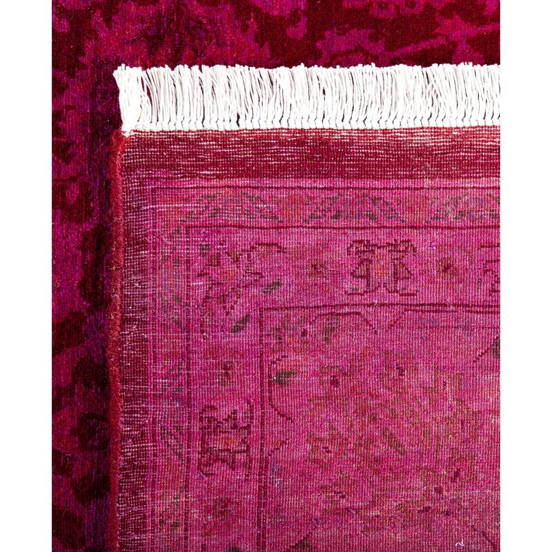 Overdyed One-of-a-Kind Hand-Knotted Area Rug - Purple - 6' 1" x 14' 1"