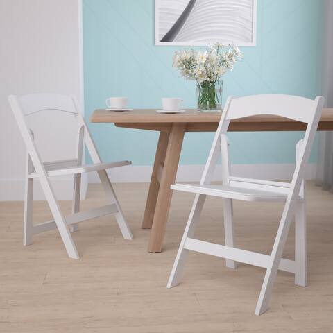 Set of 2 Folding Chairs with Padded Seats