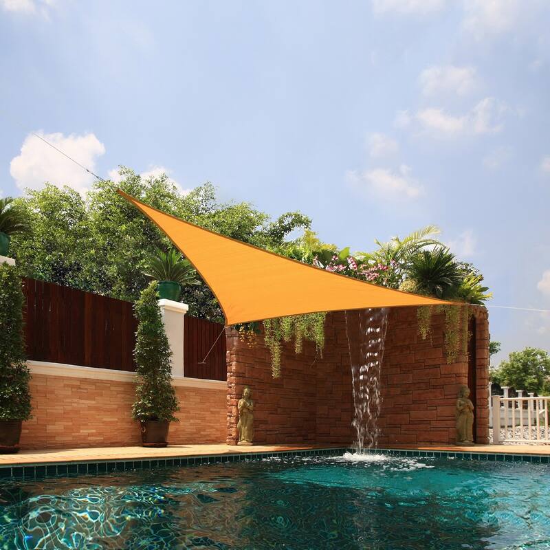Medium Breathable Triangle-Sail Sun Shade - Yellow