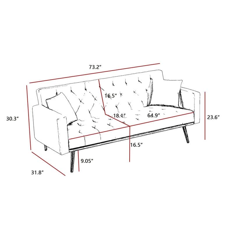 Convertible Folding Futon Sofa Bed,Sleeper Sofa Couch