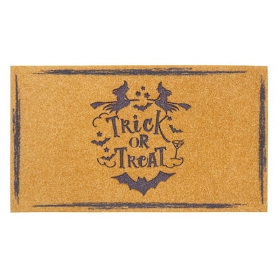 Raisa Trick Or Treat 30" x 16.8" Non-Slip Doormat