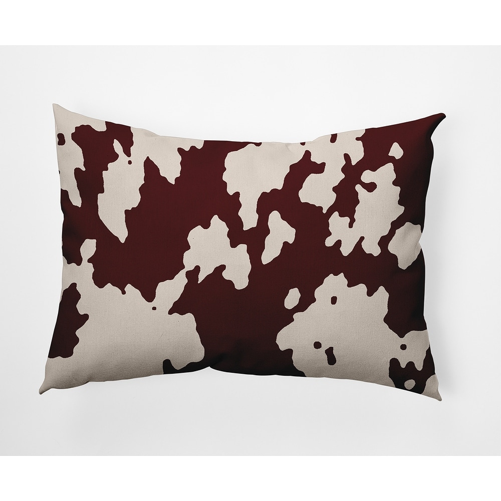 Moo Print Indoor/Outdoor Throw Pillow