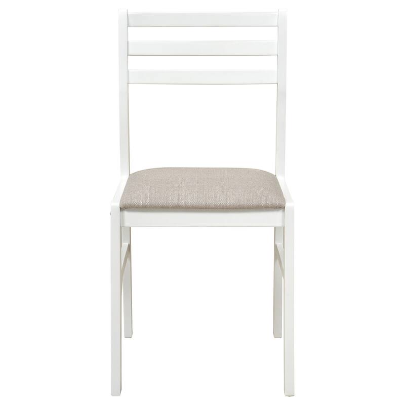 Bucknell 3-piece Round Drop Leaf Dining Table Set White