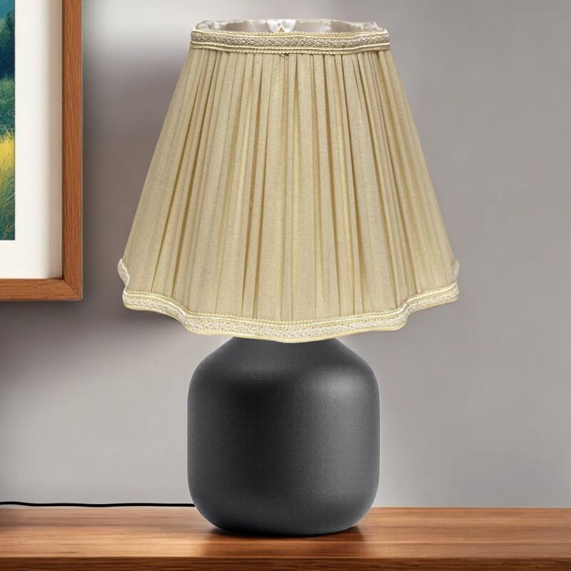 HomeRoots Taupe Shantung Silk Square Lamp Shade - 16