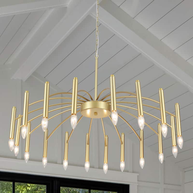 38.97 in. Modern Chandelier, Farmhouse Chandelier , 18-Light Candle Style Chandelier for Dining Room Living Room Bedroom Kitchen