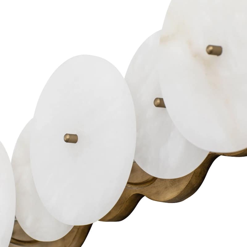 Cosmos 3-Light 28-Inch Real Alabaster Stone Bath Fixture