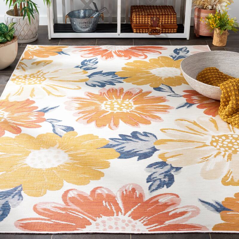 SAFAVIEH Sunrise Rosehilde Indoor/Outdoor Waterproof Rug