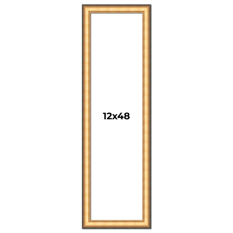 12x48 Frame Gold Plein Aire Solid Wood Picture Frame Width 2 Inches |