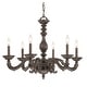 preview thumbnail 1 of 1, Paris Market 6 Light Bronze Chandelier - 28'' W x 21'' H 28'' W x 21'' H